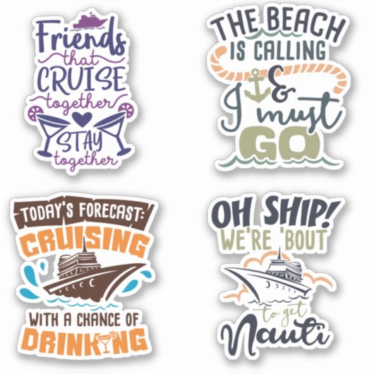 Cruise Stickers Set 2 vakantieschip (Voorkant)