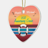 Cruise Sunset Design - Uw Occasion Sjabloon Keramisch Ornament (Links)