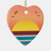 Cruise Sunset Uitzicht dubbelzijdig Ornament (Rechts)