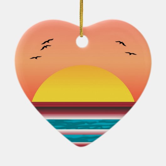 Cruise Sunset Uitzicht dubbelzijdig Ornament (Achterkant)
