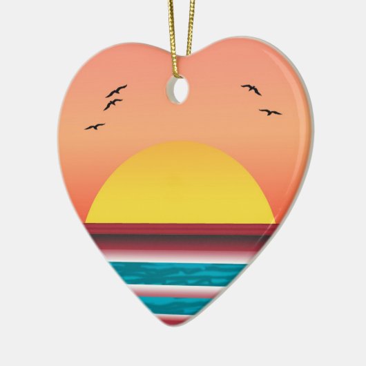 Cruise Sunset Uitzicht dubbelzijdig Ornament (Links)