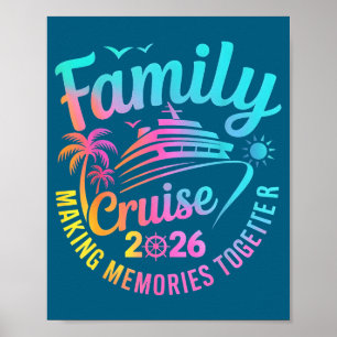 Cruise team 2026 zomer vakantie bijpassende famili poster