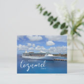 Cruise thema Cozumel Mexico Briefkaart (Staand voorkant)