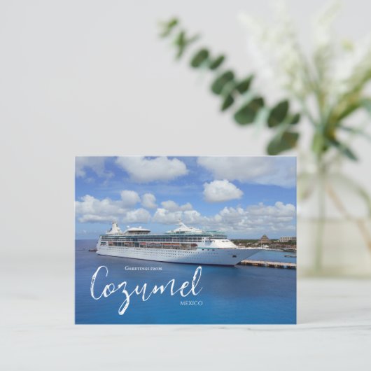 Cruise thema Cozumel Mexico Briefkaart (Staand voorkant)
