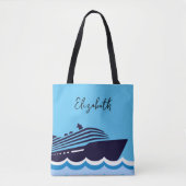 Cruise thema gepersonaliseerde Canvas tas (Voorkant)