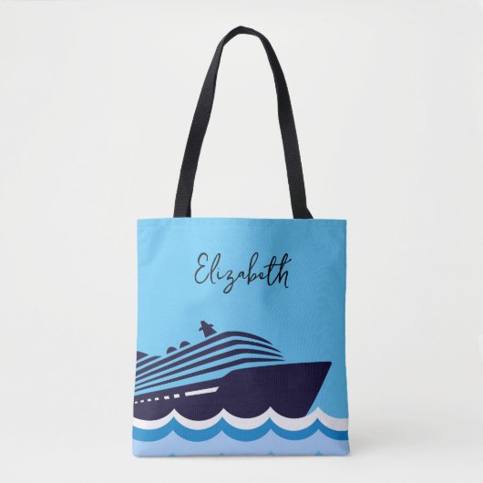 Cruise thema gepersonaliseerde Canvas tas (Voorkant)