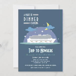 Cruise to Nowhere Invitation Kaart