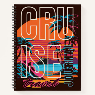 Cruise Travel Journal Dagboek Tropische palmbomen Notitieboek