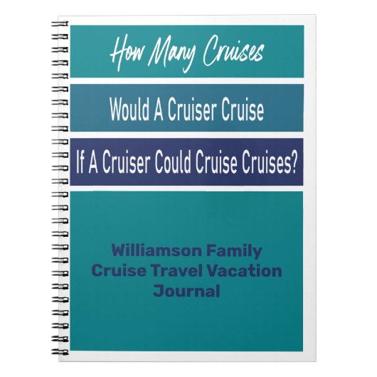 Cruise Trip Adventure Family Personal Journal Notitieboek (Voorkant)