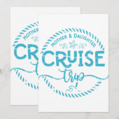 Cruise Trip Moeder Daughter Feestdagenkaart (Voorkant / Achterkant)
