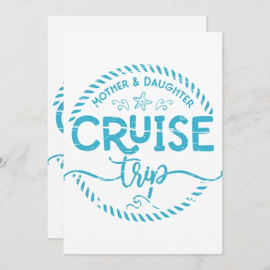 Cruise Trip Moeder Daughter Feestdagenkaart (Voorkant / Achterkant)