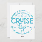 Cruise Trip Moeder Daughter Feestdagenkaart (Achterkant)