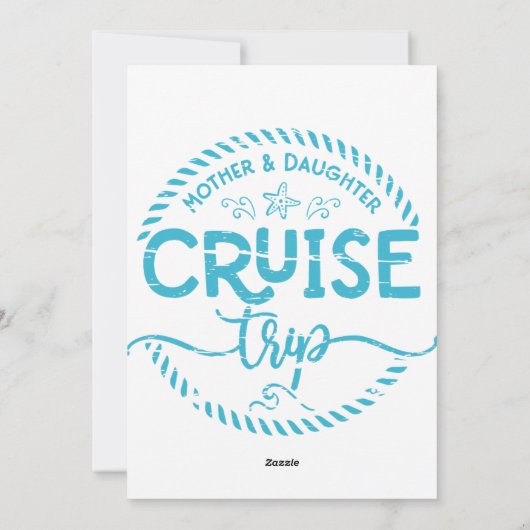 Cruise Trip Moeder Daughter Feestdagenkaart (Achterkant)