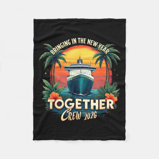 Cruise Vacation Bringing In The New Year Together  Fleece Deken (Voorkant)