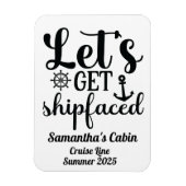 Cruise Vacation Shipface Funny Magneet (Verticaal)