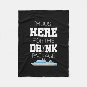 Cruise Vakantie Grappige Drank Staart Feest T-shir Fleece Deken