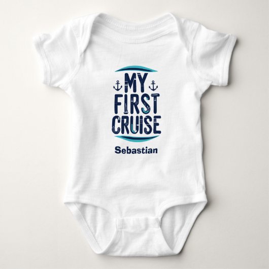 Cruise vakantie mijn eerste cruise gepersonaliseer romper (Voorkant)