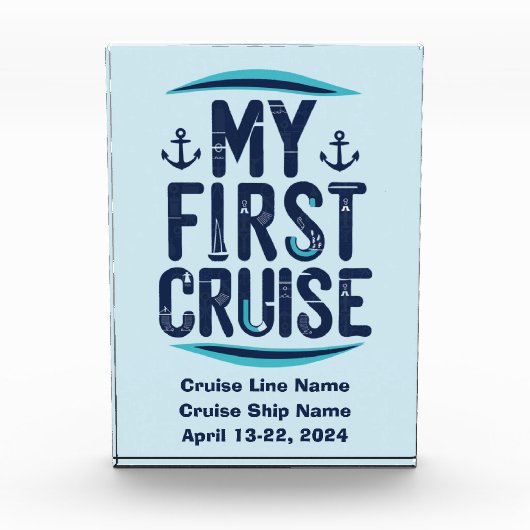 Cruise vakantie mijn eerste cruise op maat fotoblokken (Voorkant)