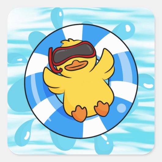 Cruise Varen voor Cruise Eenden Vierkante Sticker (Voorkant)