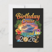 Cruise verjaardagsfeest vakantie kaart (Voorkant)