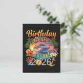 Cruise verjaardagsfeest vakantie kaart (Staand voorkant)