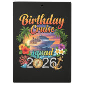 Cruise verjaardagsfeest vakantie klembord (Achterkant)