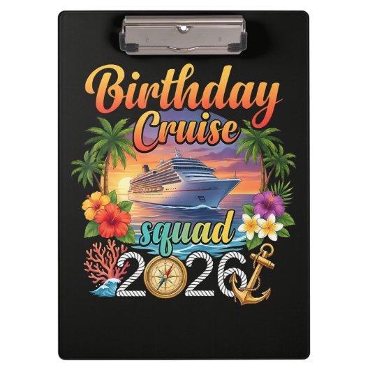 Cruise verjaardagsfeest vakantie klembord (Voorkant)
