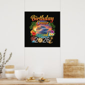 Cruise verjaardagsfeest vakantie poster (Keuken)