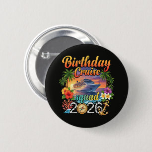 Cruise verjaardagsfeest vakantie ronde button 5,7 cm