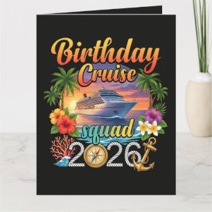 Cruise verjaardagsfeestje vakantie kaart