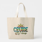 Cruise Vibes Beach Nautical Tote Bag (Achterkant)