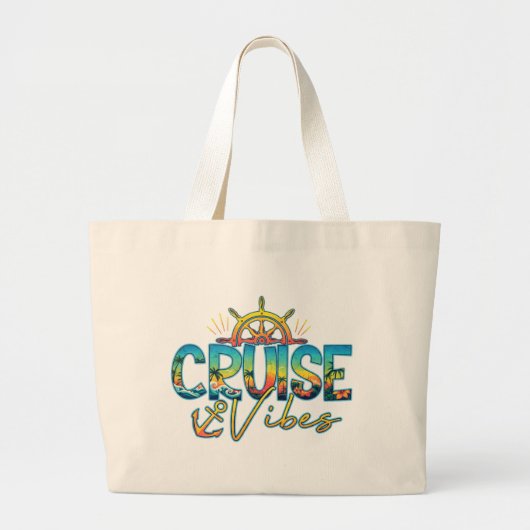 Cruise Vibes Beach Nautical Tote Bag (Voorkant)