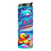 Cruise Vibes Cruising Ducks Tumbler Thermosbeker (Gedraaid links)