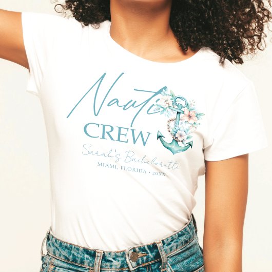 Cruise vrijgezellenfeest Persoonlijke Nauti Crew T-shirt