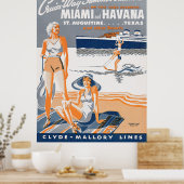 Cruise-Way Summer Vacations 1937  Flyer Poster (Keuken)
