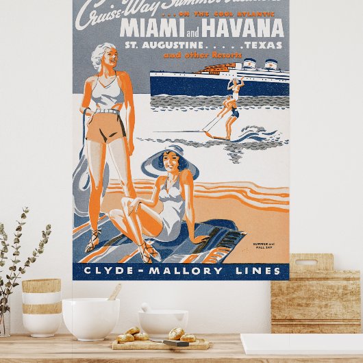 Cruise-Way Summer Vacations 1937 Flyer Poster (Keuken)