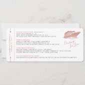 Cruise Weddenschap Roos Gold Pink Save The Date (Achterkant)