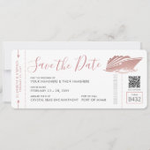 Cruise Weddenschap Roos Gold Pink Save The Date (Voorkant)