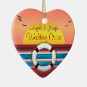 Cruise Wedding Personalized Favor Keramisch Ornament (Rechts)