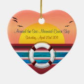 Cruise Wedding Personalized Favor Keramisch Ornament (Achterkant)