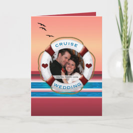 Cruise Wedding - Sunset Custom Photo Invitation