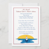 Cruise Wedding - Sunset Invitation Kaart (Achterkant)