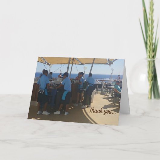 Cruise wenskaart - Bedankt (vouwen) Kaart (Voorkant)