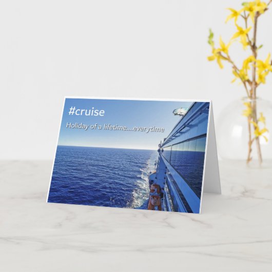 Cruise wenskaart kaart (Gele Bloem)