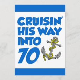 Cruise zijn weg naar 70 uitnodigen kaart