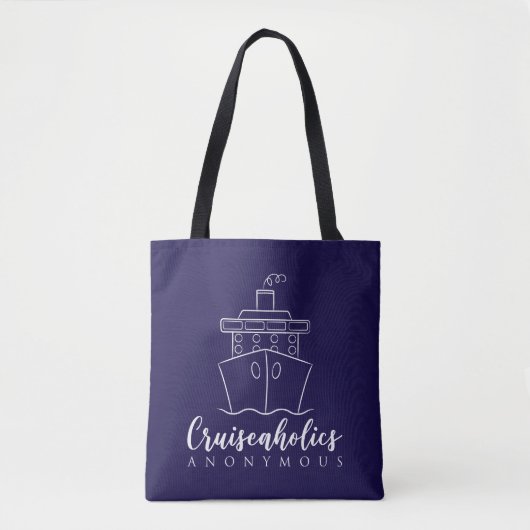 Cruiseaholics Anonymous Nautical Tote Bag (Voorkant)