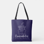Cruiseaholics Anonymous Nautical Tote Bag (Achterkant)