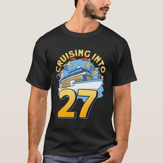 Cruiseboot Cruising naar 27 Cruise T-shirt (Voorkant)