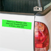 Cruisecontrole gebruiken bumpersticker (Op Truck)