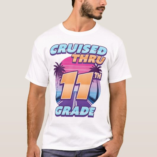 Cruised Thru 11th Grade Afstuderen T-shirt (Voorkant)
